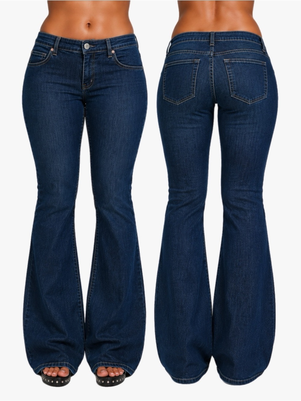 NWT Vintage Y2K 2004 Old Navy Stretch Flare Mid Rise Jeans Women’s Plus Size 16